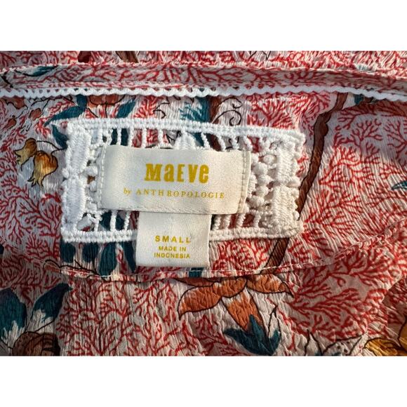 Anthropologie Pink Floral Wrap Dress Sz S Romantic Boho Cottagecore Soft Girl - Picture 10 of 13